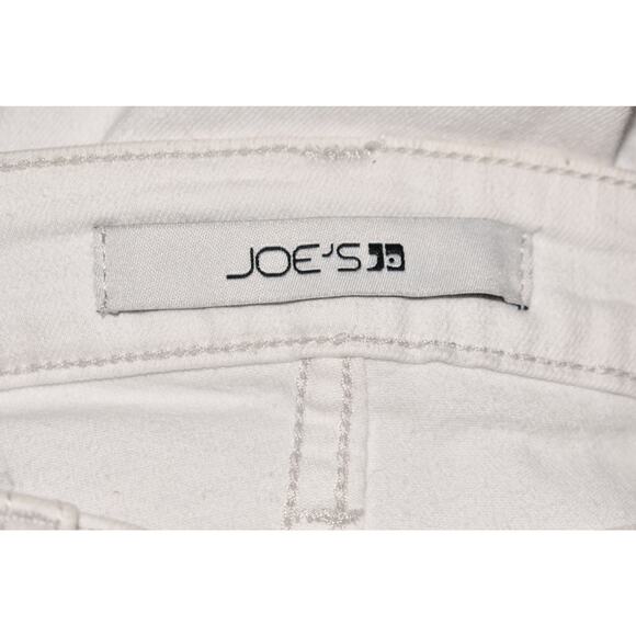 JOE'S JEANS NEW $188 White Mid-Rise Skinny Crop Jean Cut Hem Size 26 - Picture 4 of 5
